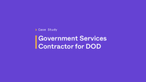 Government services contractor for D.O.D.